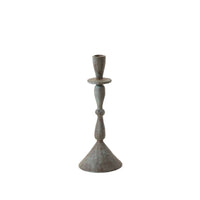 Design Shop Grey Bristol Candlestick, 4" X 10.25", Set of 2.