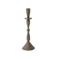 Design Shop Grey Bristol Candlestick, 4" X 12.25", Set of 2.