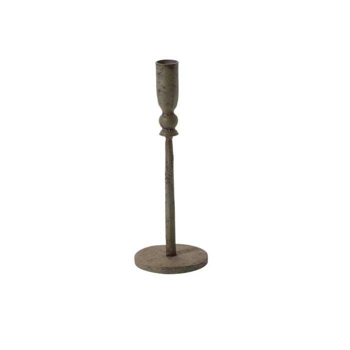 Design Shop Green Barton Candlestick, 3.25" X 9.25", Set of 2.