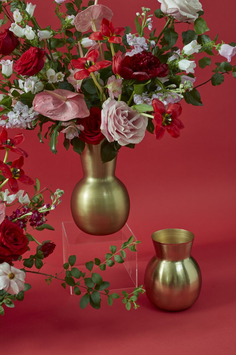 Design Shop Golden Love Vase 6.5"x 8"