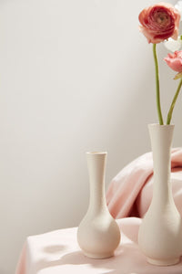 Design Shop Off-White Sherwood Budvase, 2.75" X 6.25", Set of 4.
