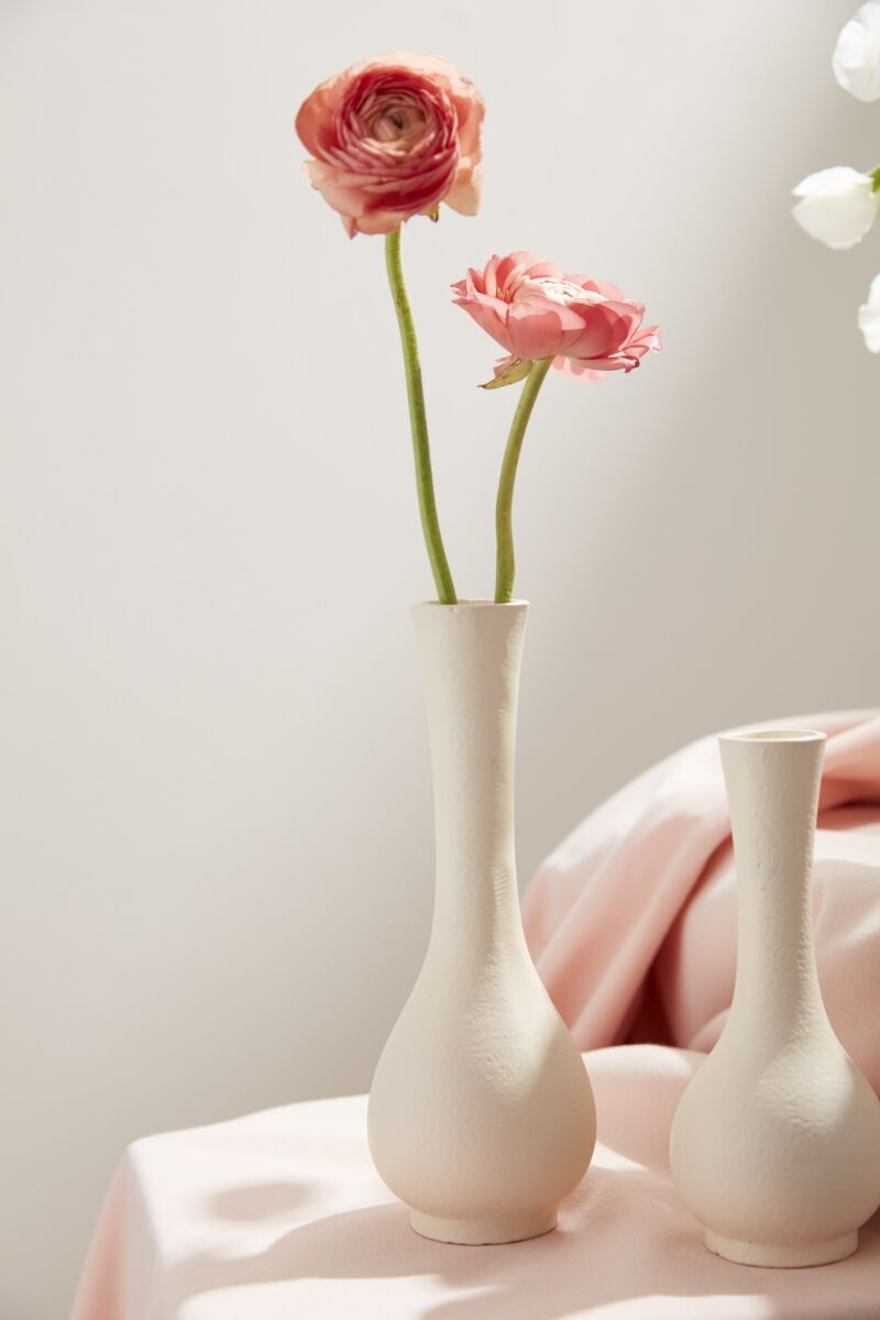Design Shop Off-White Sherwood Budvase, 2.75" X 8", Set of 4.