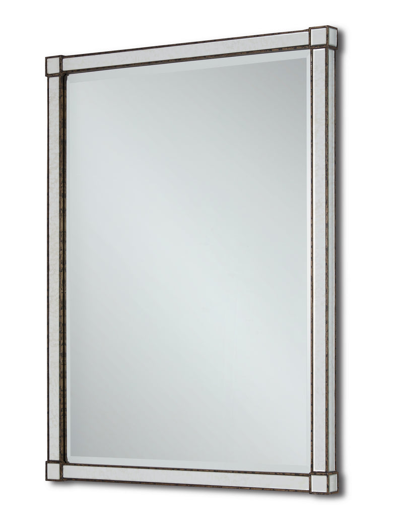 Currey and Company - 1000-0008 - Mirror - Monarch Collection - Painted Silver Viejo/Light Antique Mirror