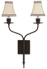 Currey and Company - 5000-0038 - Two Light Wall Sconce - Highlight Bronze Wall Sconce - Bronze Gold