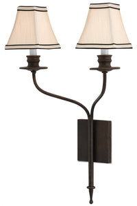 Currey and Company - 5000-0038 - Two Light Wall Sconce - Highlight Bronze Wall Sconce - Bronze Gold