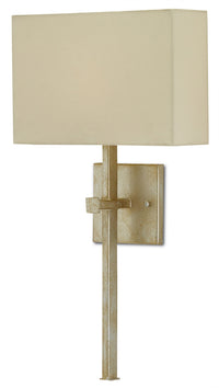 Currey and Company - 5900-0004 - One Light Wall Sconce - Ashdown - Silver Leaf
