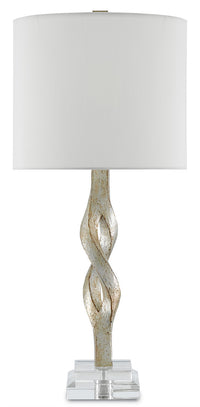 Currey and Company - 6000-0071 - One Light Table Lamp - Chinois Silver Leaf