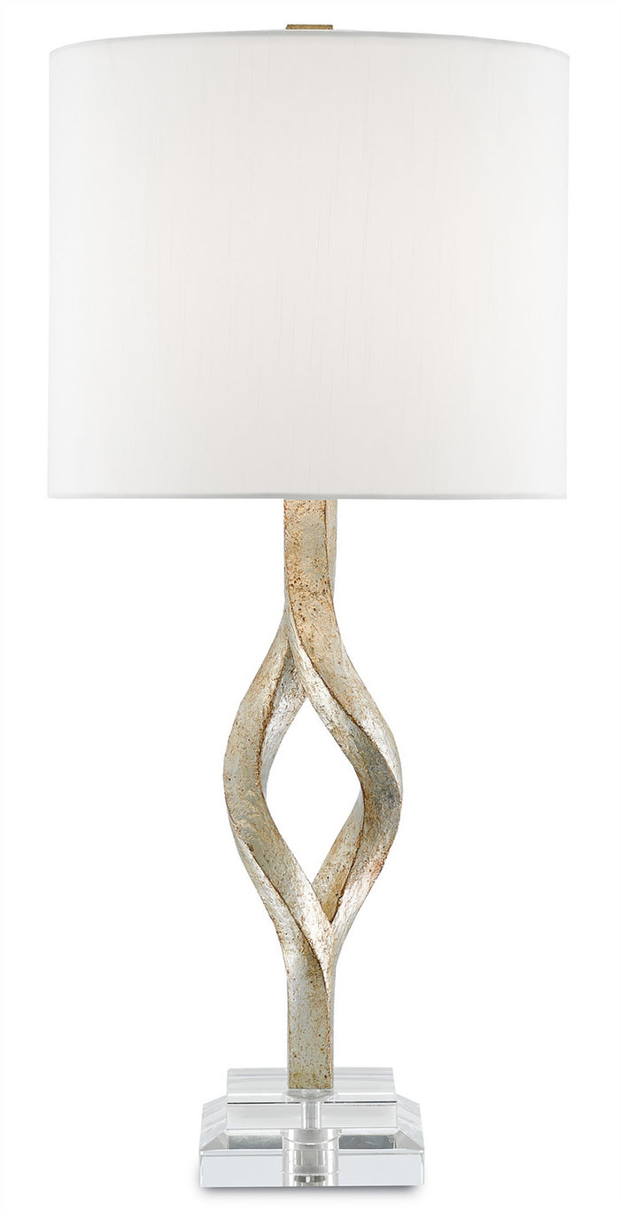 Currey and Company One Light Table Lamp from the Elyx collection in Chinois Silver Leaf finish