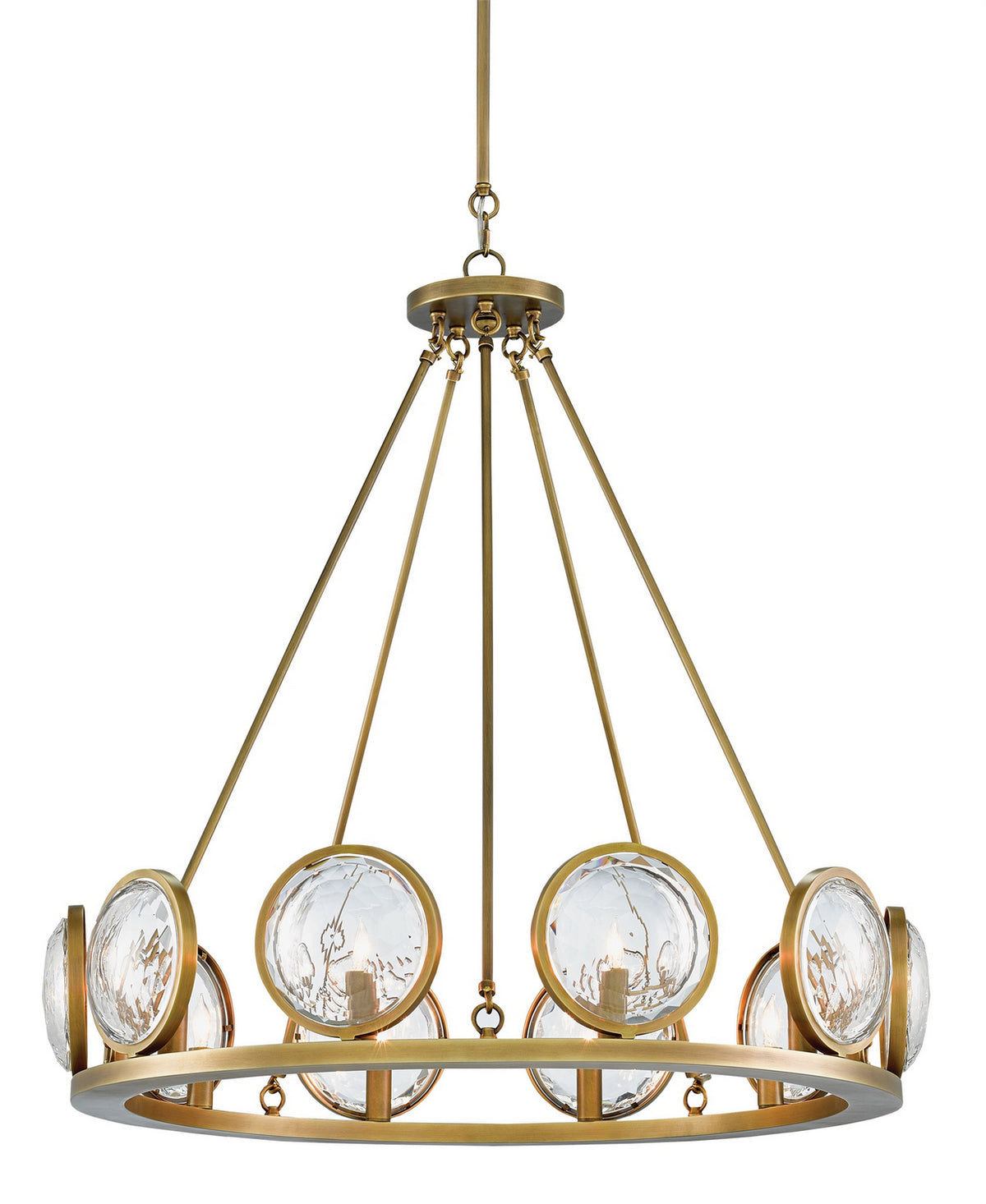 Currey and Company - 9000-0119 - Ten Light Chandelier - MarjieScope Collection - Antique Brass
