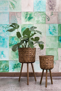 Design Shop Natural Bam Basket, 10.75" X 21.5".