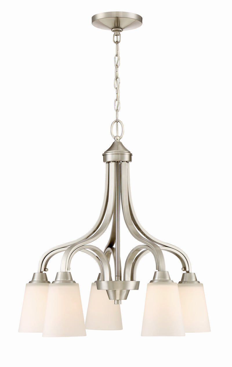 Craftmade - 41915-BNK - Five Light Chandelier - Grace - Brushed Polished Nickel