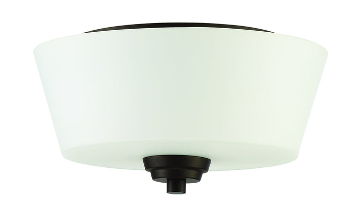 Craftmade Two Light Flushmount from the Grace collection in Espresso finish