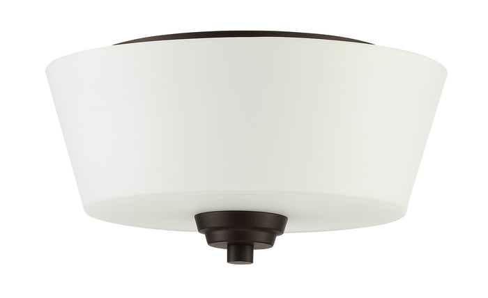 Craftmade Two Light Flushmount from the Grace collection in Espresso finish