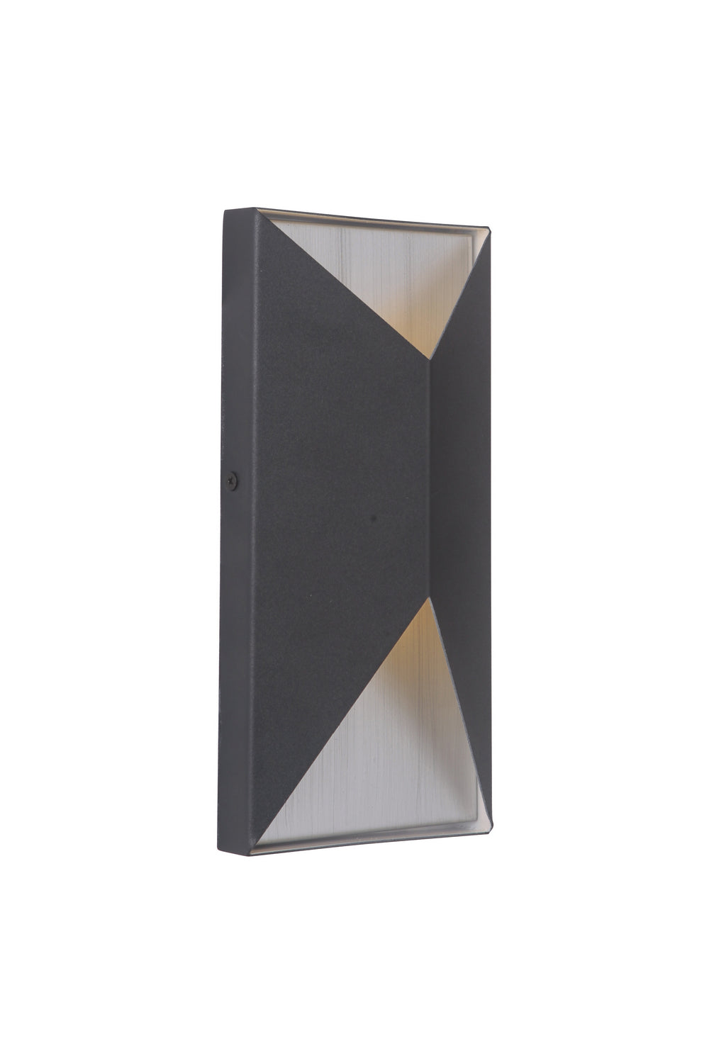 Craftmade LED Pocket Sconce from the Peak collection in Matte Black/Brushed Aluminum finish