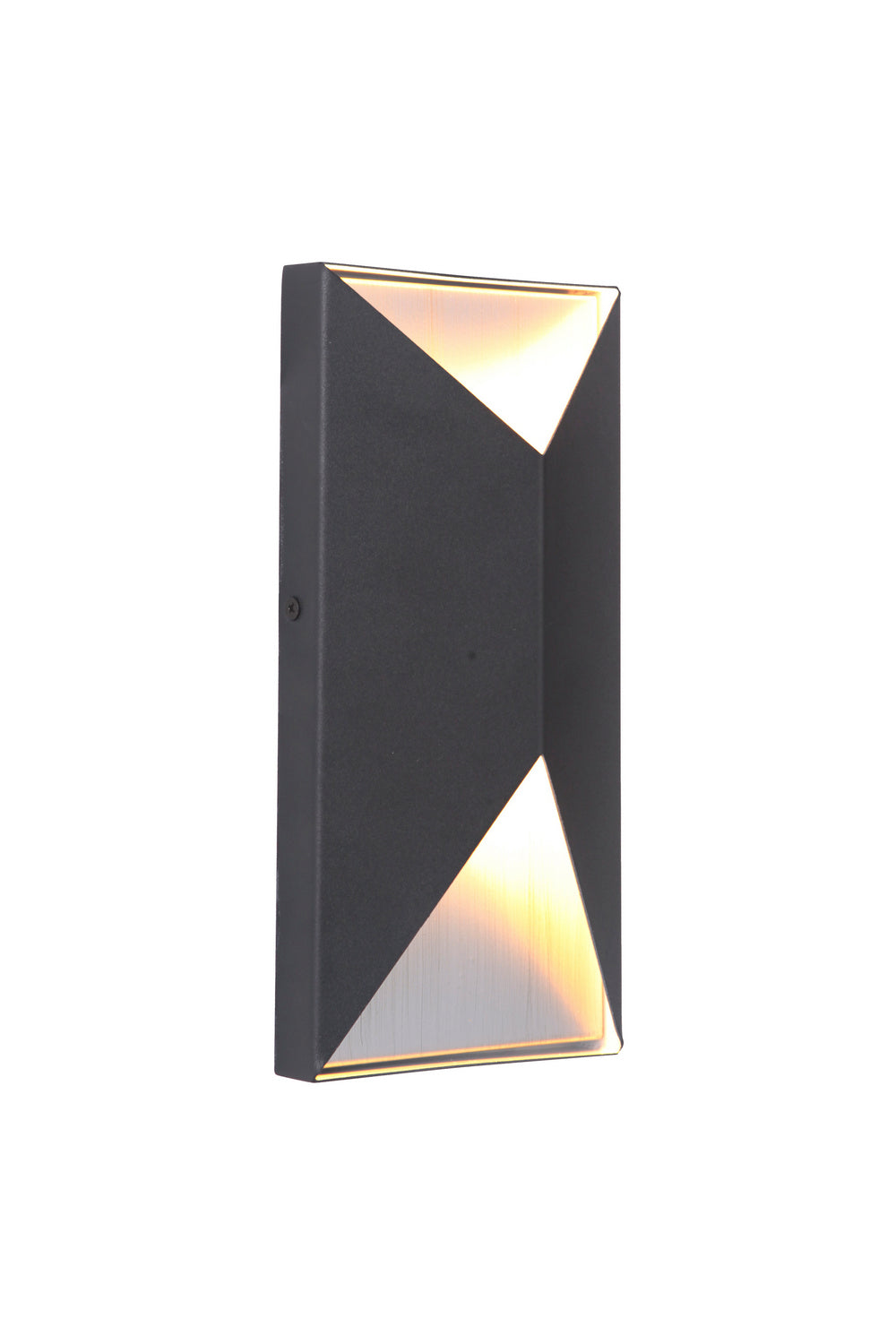 Craftmade LED Pocket Sconce from the Peak collection in Matte Black/Brushed Aluminum finish