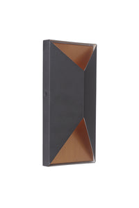 Craftmade LED Pocket Sconce from the Peak collection in Matte Black/Satin Brass finish