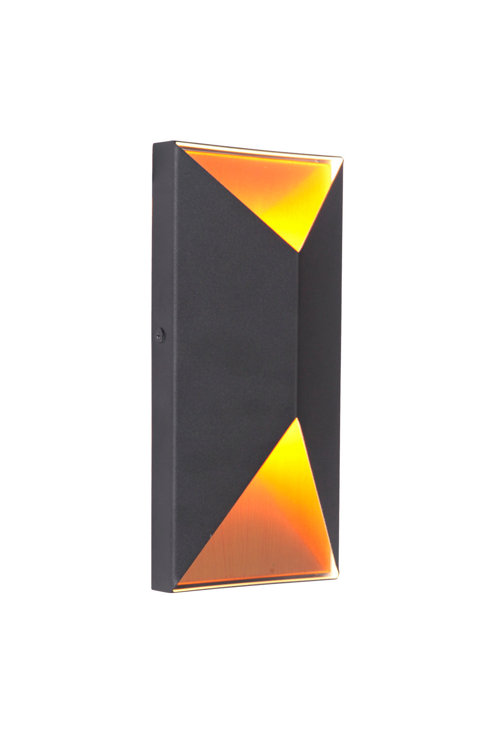 Craftmade LED Pocket Sconce from the Peak collection in Matte Black/Satin Brass finish
