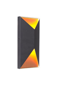 Craftmade LED Pocket Sconce from the Peak collection in Matte Black/Satin Brass finish