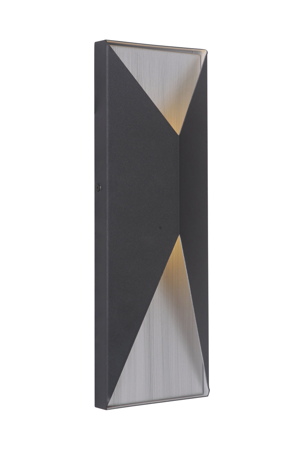Craftmade LED Pocket Sconce from the Peak collection in Matte Black/Brushed Aluminum finish