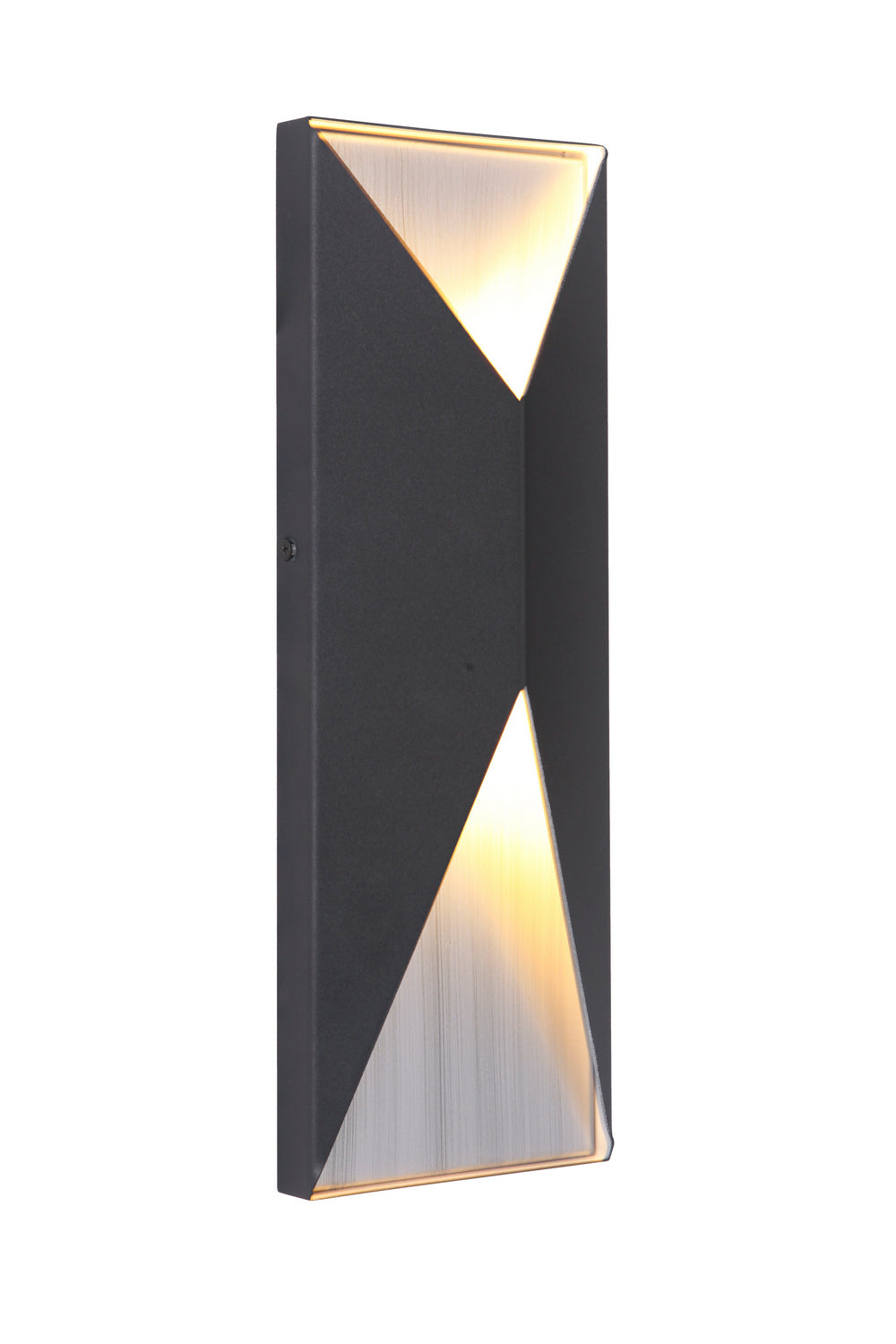 Craftmade LED Pocket Sconce from the Peak collection in Matte Black/Brushed Aluminum finish