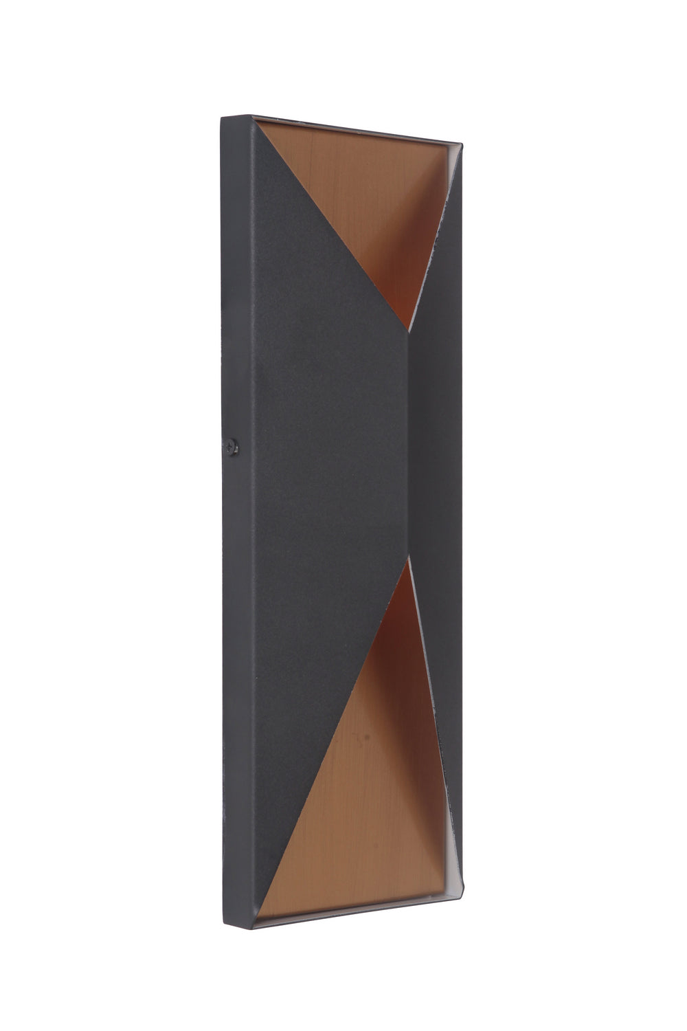 Craftmade LED Pocket Sconce from the Peak collection in Matte Black/Satin Brass finish