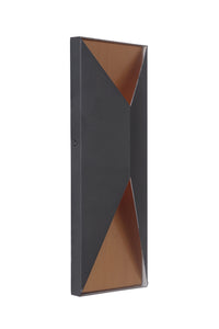 Craftmade LED Pocket Sconce from the Peak collection in Matte Black/Satin Brass finish