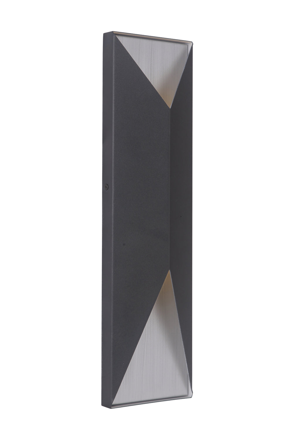 Craftmade LED Pocket Sconce from the Peak collection in Matte Black/Brushed Aluminum finish