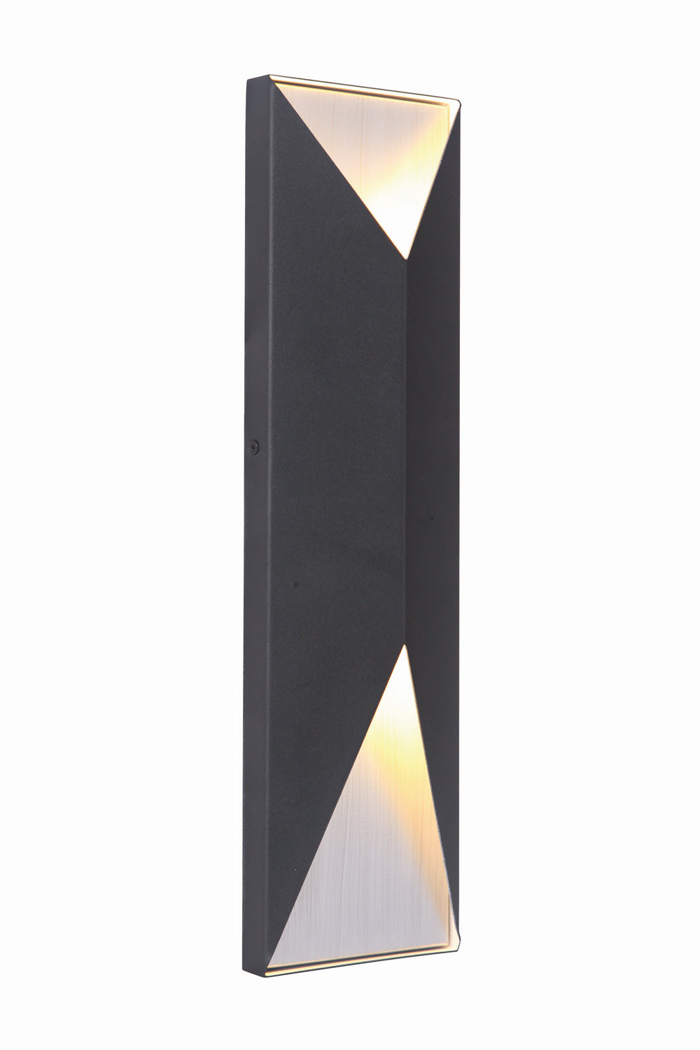Craftmade LED Pocket Sconce from the Peak collection in Matte Black/Brushed Aluminum finish