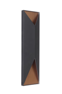 Craftmade LED Pocket Sconce from the Peak collection in Matte Black/Satin Brass finish