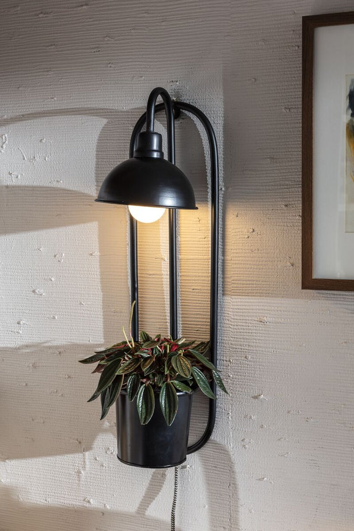 Design Shop Black Kira Collection Hanging Planter, 6.5" X 25"