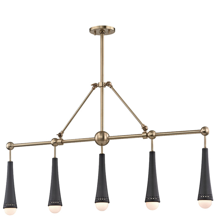 Hudson Valley LED Island Pendant from the Tupelo collection in Aged Brass finish