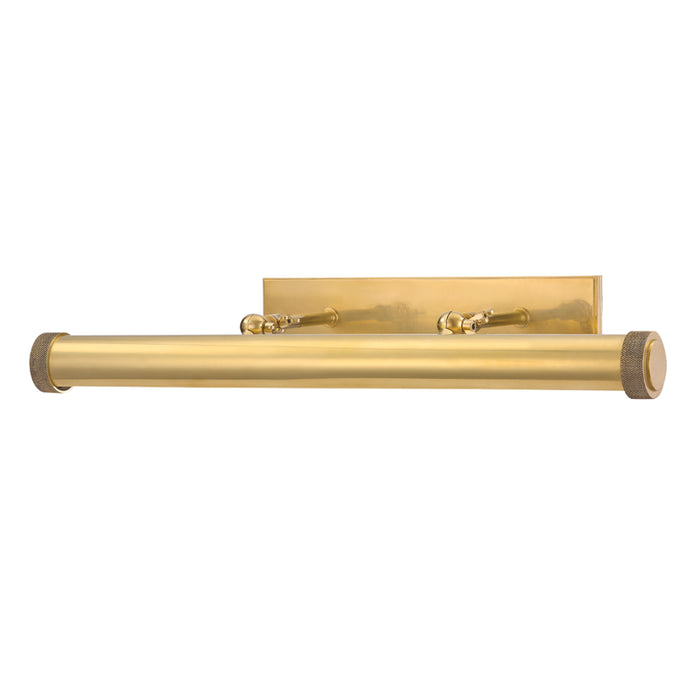 Hudson Valley Three Light Picture Light from the Ridgewood collection in Aged Brass finish