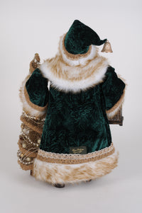 Karen Didion Lighted Emerald Woods Santa