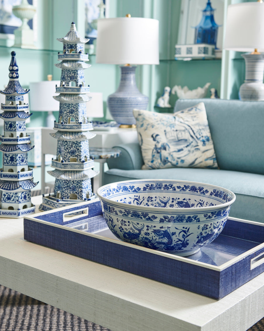 Chelsea House Classic Lamp - Blue/Gold