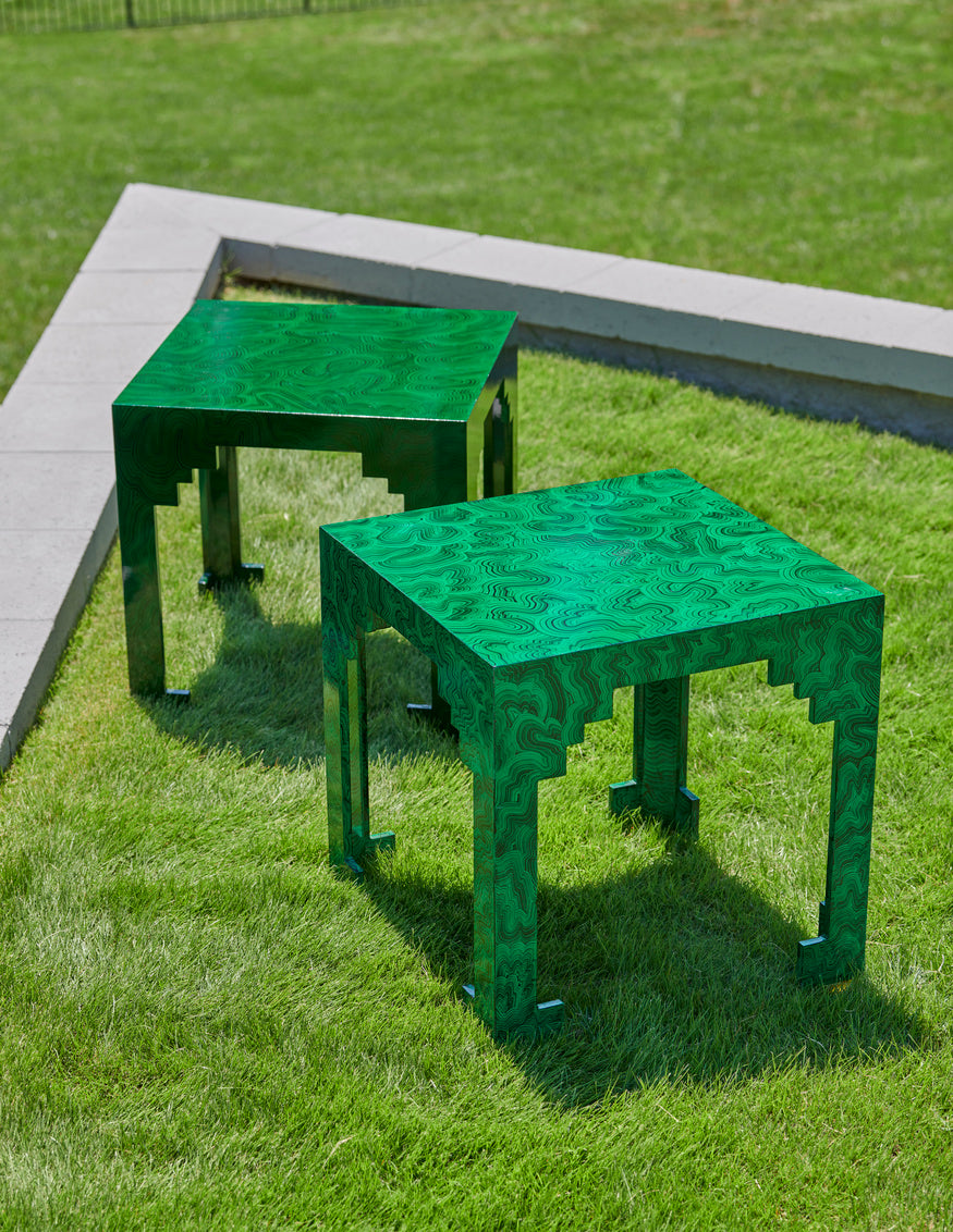 Chelsea House Malachite Cut Corner Table