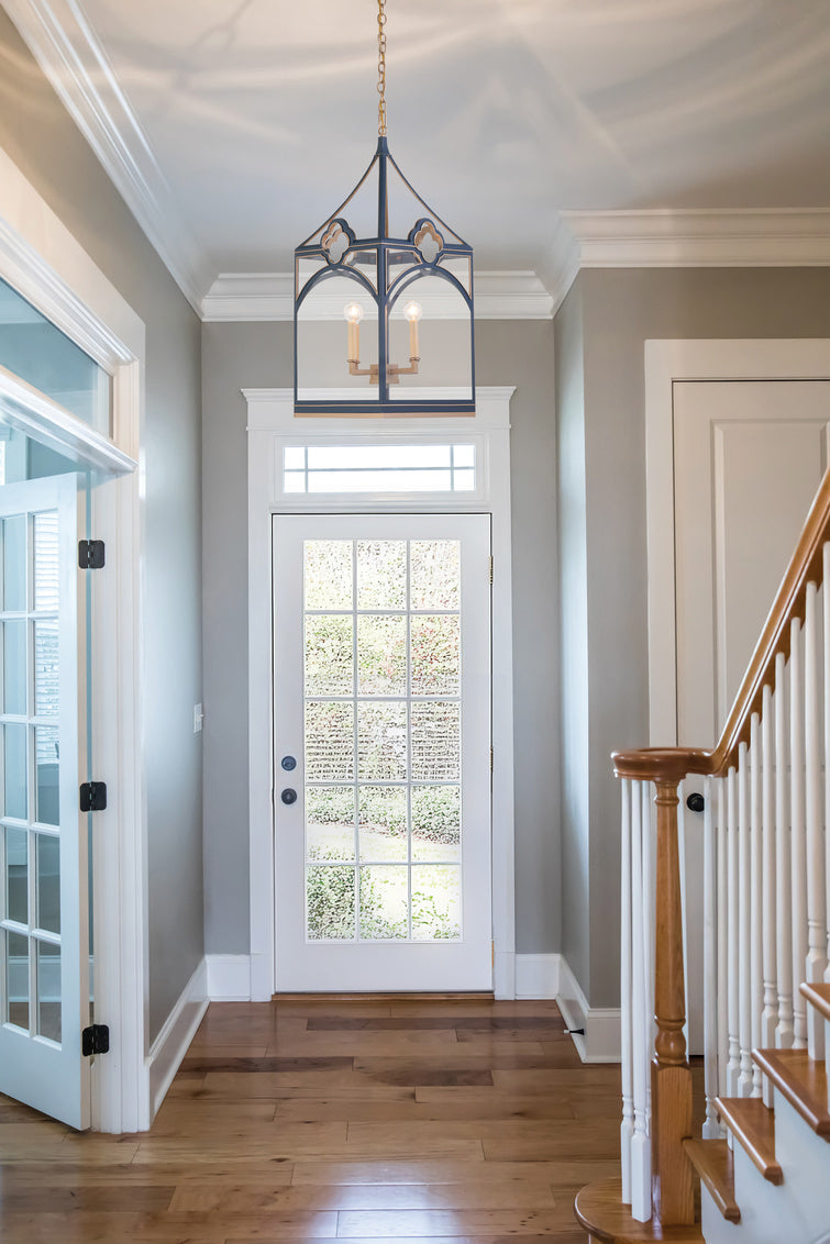Chelsea House Quatrefoil Lantern - Navy