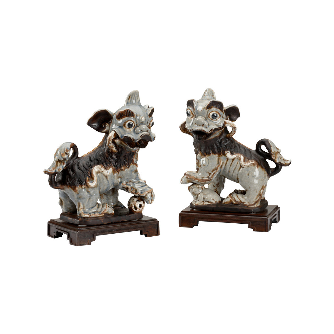 Chelsea House Chinese Dogs - Blue (Pr)