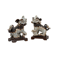 Chelsea House Chinese Dogs - Blue (Pr)