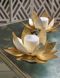 Chelsea House Lotus Candleholders (Pr)