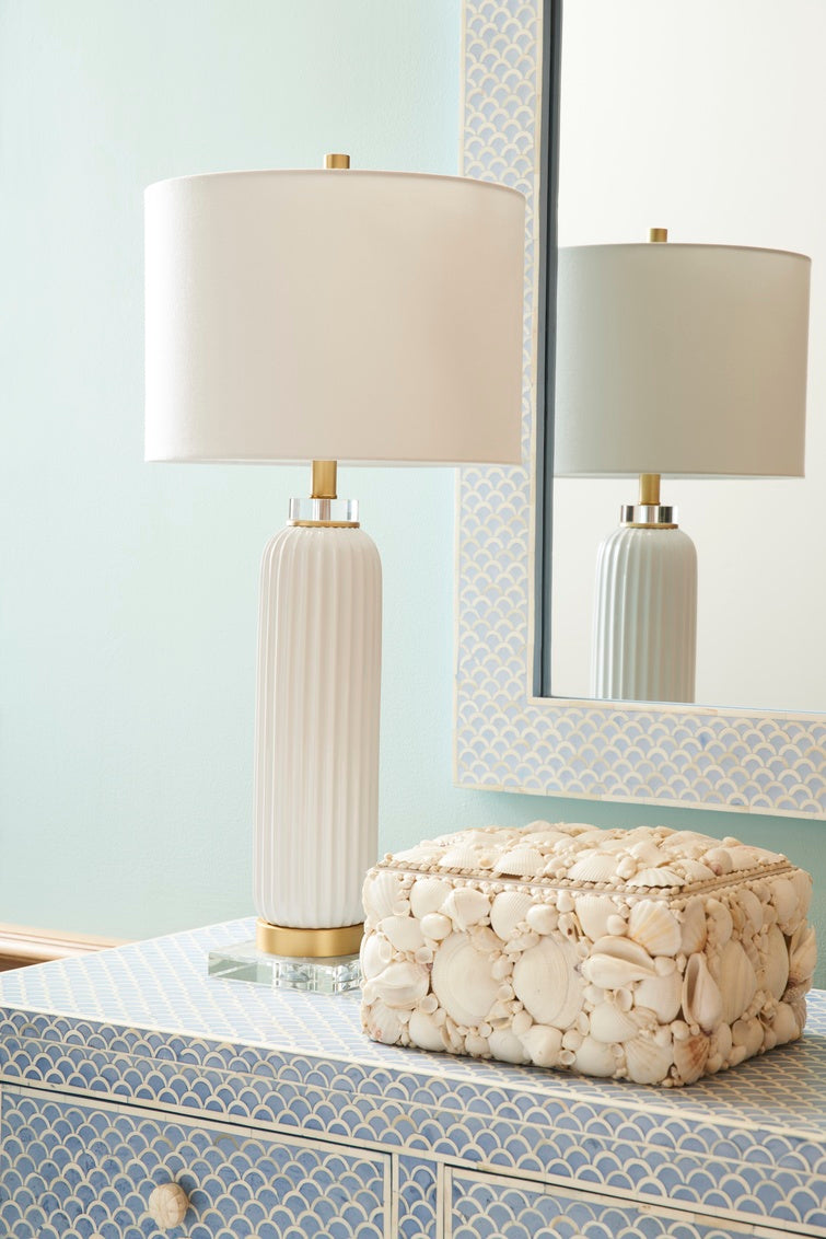 Chelsea House Samuel Ceramic Lamp - White