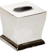 Wildwood Waved Edge Tissue Box - Nickel