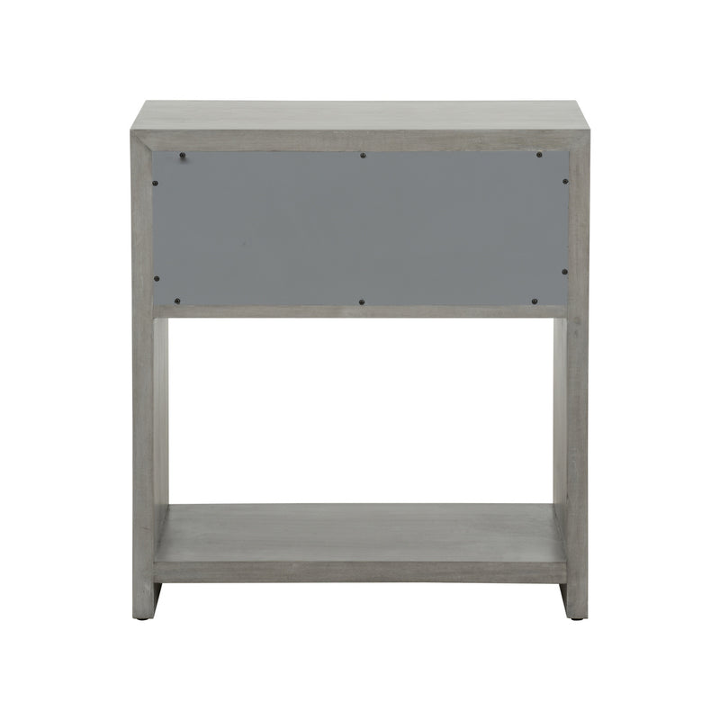 Chelsea House Moxy Bedside Table 1 Drawer - Gray