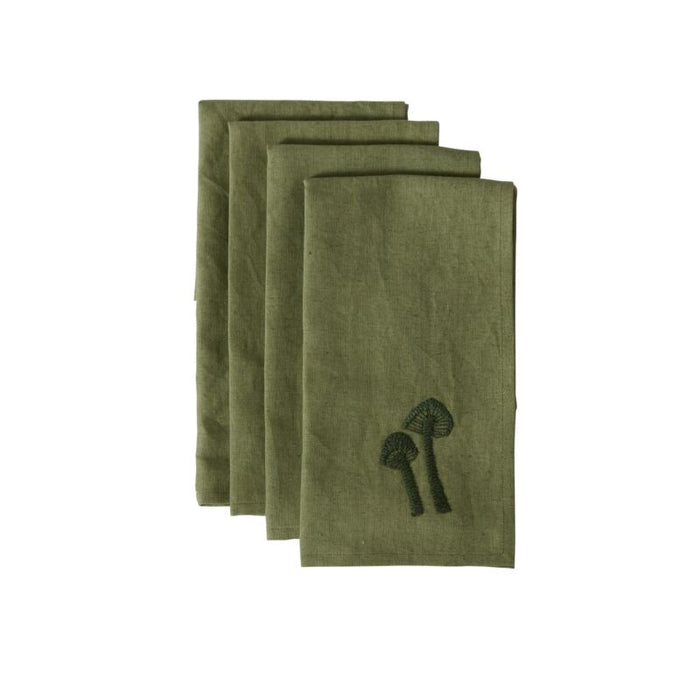 Design Shop Green Regale Collection - Set of 4 Napkin, 18" X 0.1".