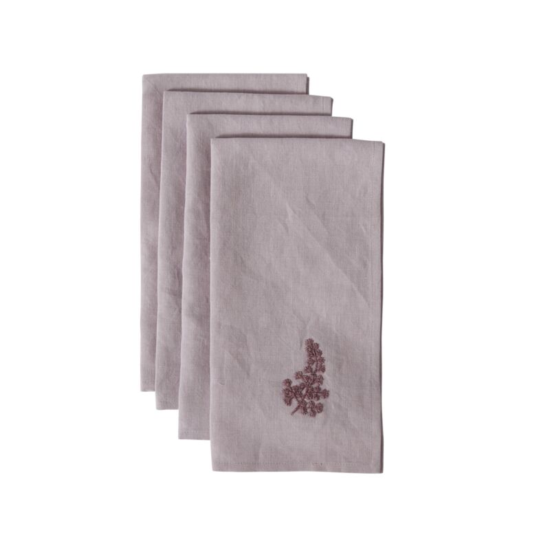 Design Shop Purple Regale Collection - Set of 4 Napkin, 18" X 0.1".