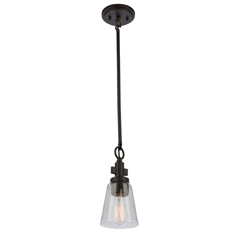 Artcraft One Light Pendant from the Clarence collection in Oil Rubbed Bronze finish