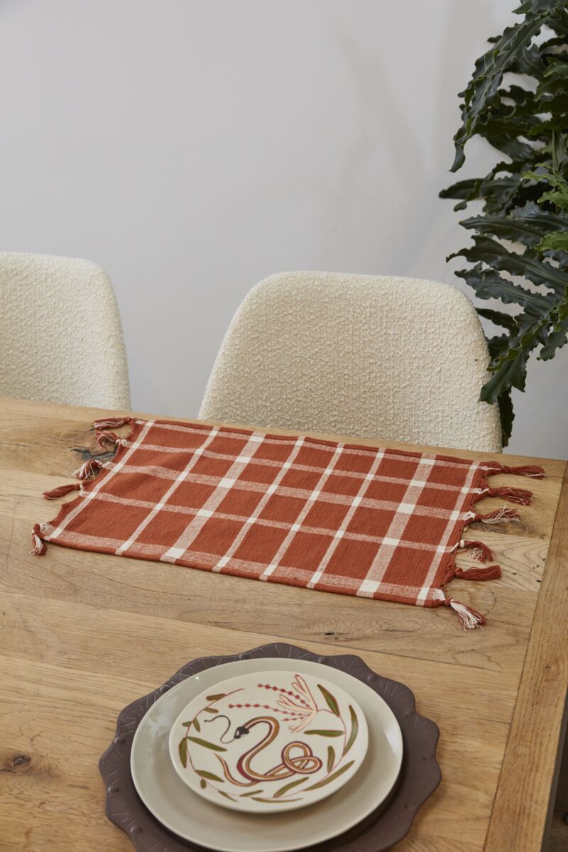 Design Shop Terracotta Camino Collection Placemat, 20" X 0.1".