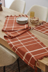 Design Shop Terracotta Camino Collection Table Runner, 72" X 0.1".