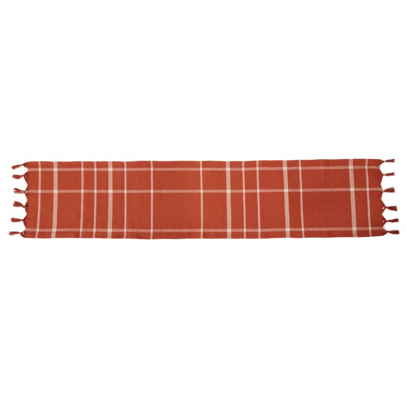 Design Shop Terracotta Camino Collection Table Runner, 72" X 0.1".