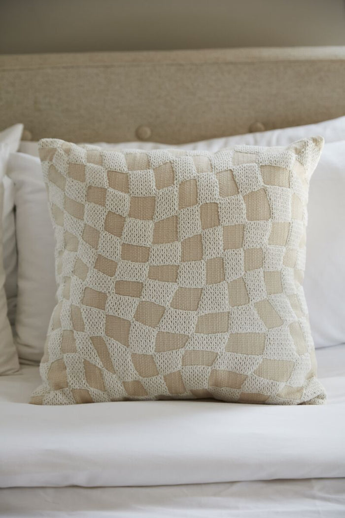 Design Shop Tan Visby Pillow, 20"x 20".