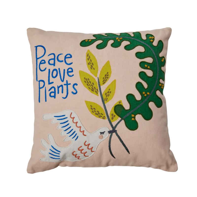 Design Shop Coral Fresh Expressions Pillow, 16"x 16".